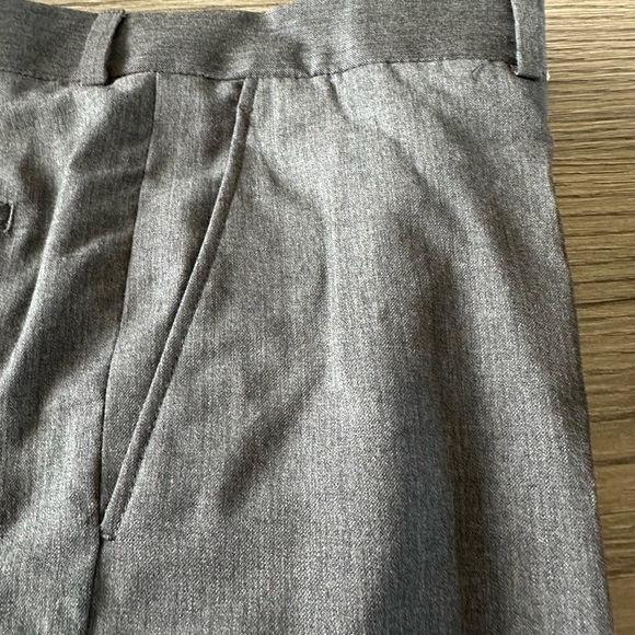 Kenneth Cole Charcoal Flat Front Men’s Dress Pants  35x26 1/2 - Picture 2 of 4